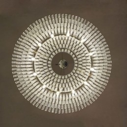 Lampadario in cristallo moderno da soffitto, 12 luci, 60xH15 cm