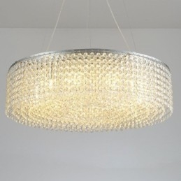 Lampadario in cristallo moderno da soffitto, 12 luci, 60xH15 cm
