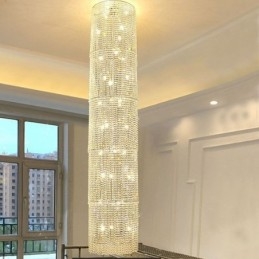 Lampadario a sospensione in cristallo moderno, 36 luci, 50 x H300 cm
