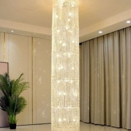 Lampadario a sospensione in cristallo moderno, 36 luci, 50 x H300 cm