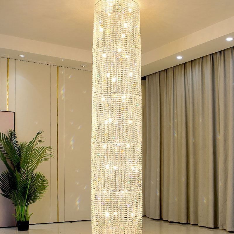 Lampadario a sospensione in cristallo moderno, 36 luci, 50 x H300 cm