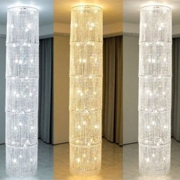 Lampadario a sospensione in cristallo moderno, 36 luci, 50 x H300 cm