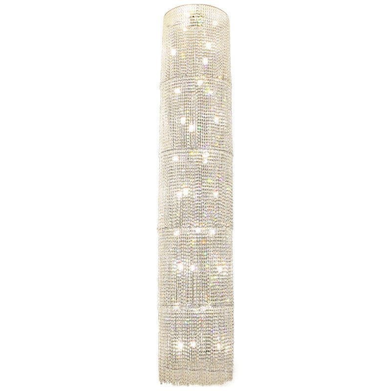 Lampadario a sospensione in cristallo moderno, 36 luci, 50 x H300 cm