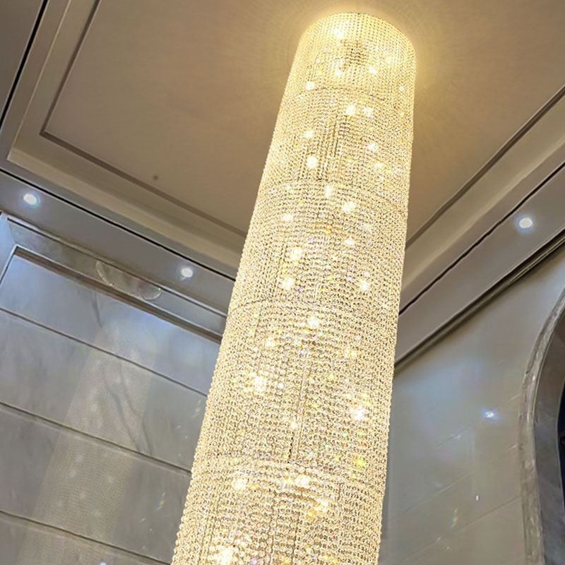 Lampadario a sospensione in cristallo moderno, 36 luci, 50 x H300 cm