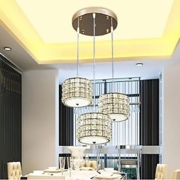 Lampada a sospensione in cristallo a 3 luci Droplight