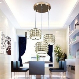 Lampada a sospensione in cristallo a 3 luci Droplight