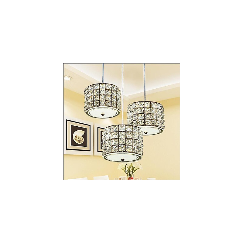 Lampada a sospensione in cristallo a 3 luci Droplight