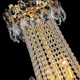 Lampadario di cristallo europeo per scale duplex