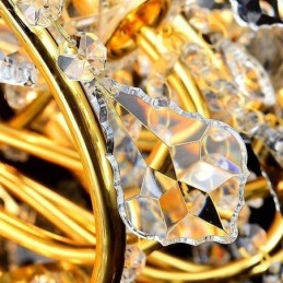 Lampadario di cristallo europeo per scale duplex