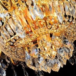 Lampadario di cristallo europeo per scale duplex