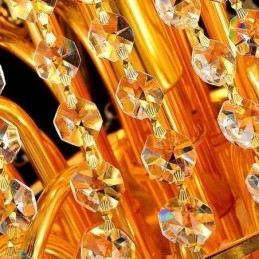 Lampadario di cristallo europeo per scale duplex