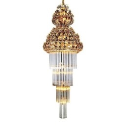 Lampadario in cristallo stile impero retrò, pendente lungo