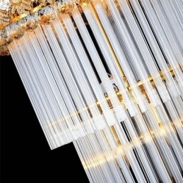 Lampadario in cristallo stile impero retrò, pendente lungo