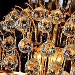 Lampadario in cristallo stile impero retrò, pendente lungo