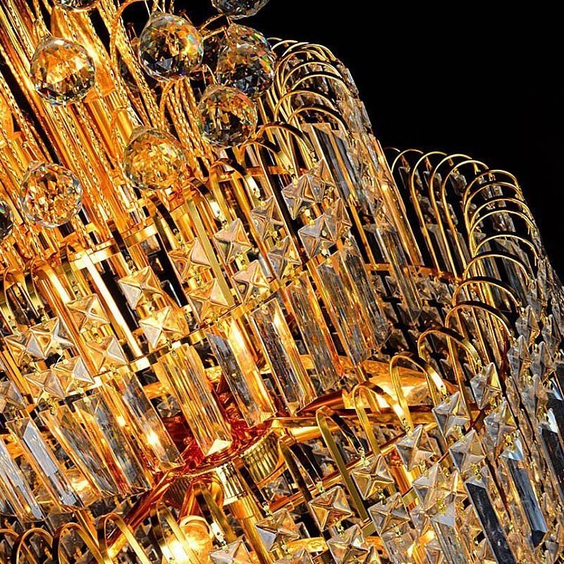 Lampadario a sospensione in cristallo stile impero europeo