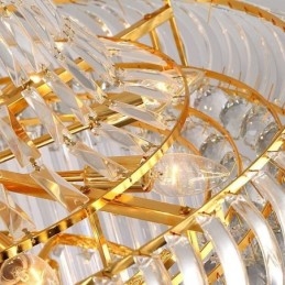 Lampadario a sospensione in cristallo moderno, lungo, per scala duplex