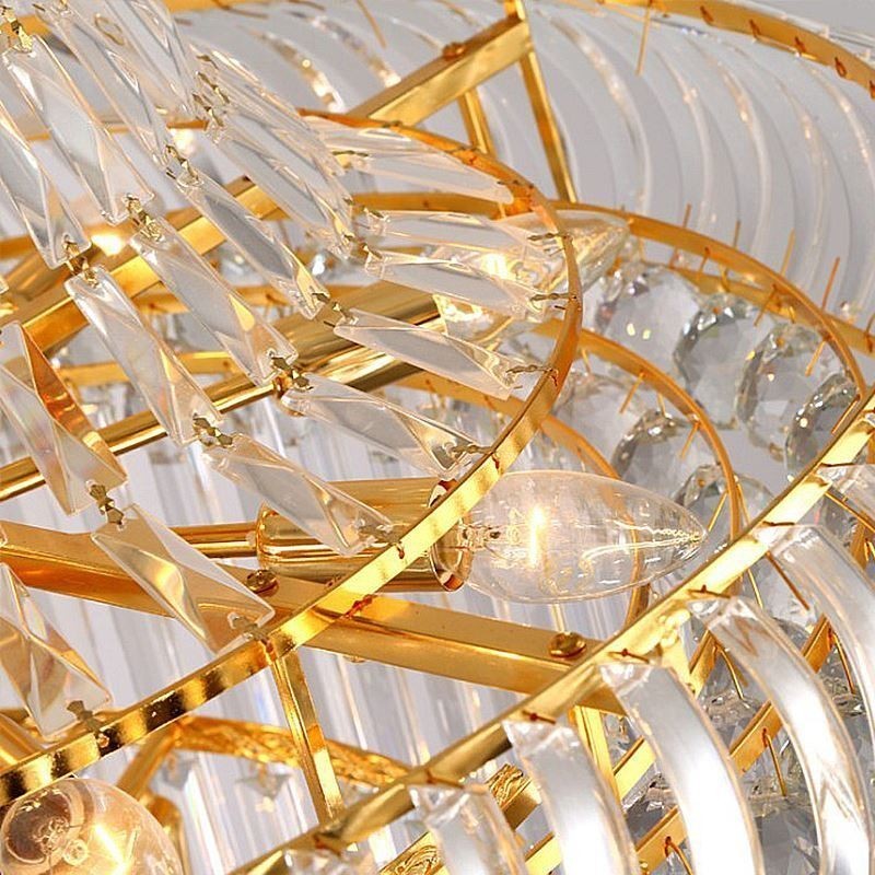 Lampadario a sospensione in cristallo moderno, lungo, per scala duplex