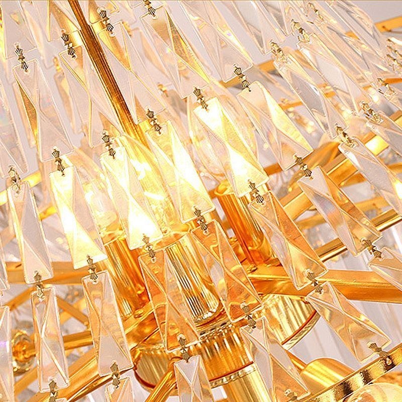 Lampadario a sospensione in cristallo moderno, lungo, per scala duplex