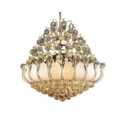 Lampadario a sospensione in cristallo oro Lotus