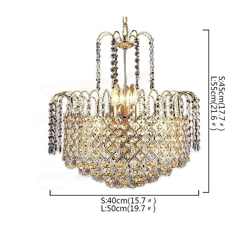 Lampadario a sospensione in cristallo moderno ed elegante
