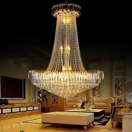 Lampadario a sospensione in cristallo europeo duplex per scala