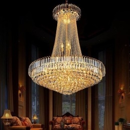 Lampadario a sospensione in cristallo europeo duplex per scala