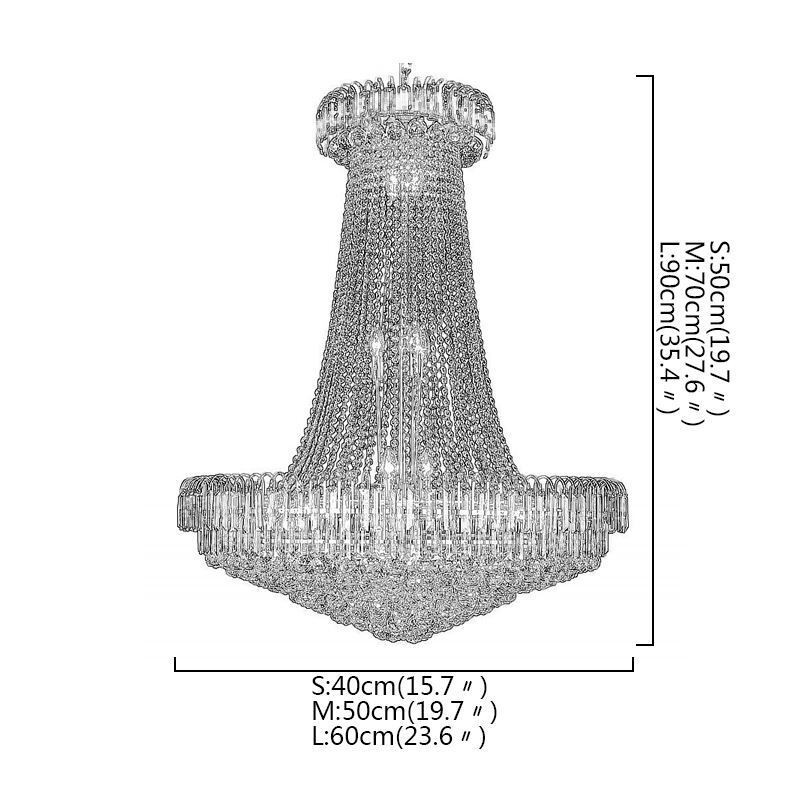 Lampadario a sospensione in cristallo europeo duplex per scala