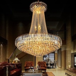 Lampadario a sospensione in cristallo europeo duplex per scala