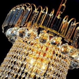 Lampadario a sospensione in cristallo europeo duplex per scala