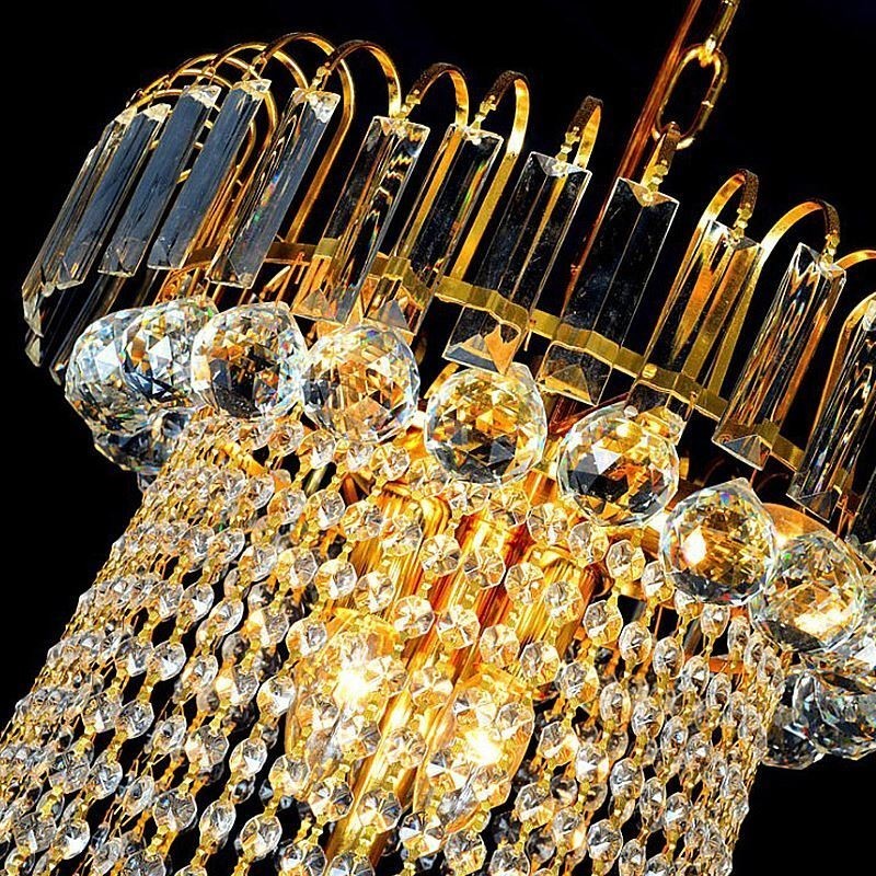 Lampadario a sospensione in cristallo europeo duplex per scala