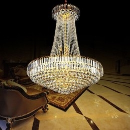 Lampadario a sospensione in cristallo europeo duplex per scala