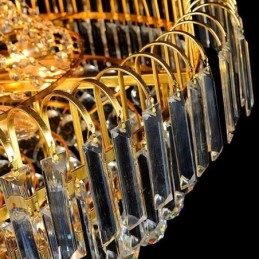 Lampadario a sospensione in cristallo europeo duplex per scala