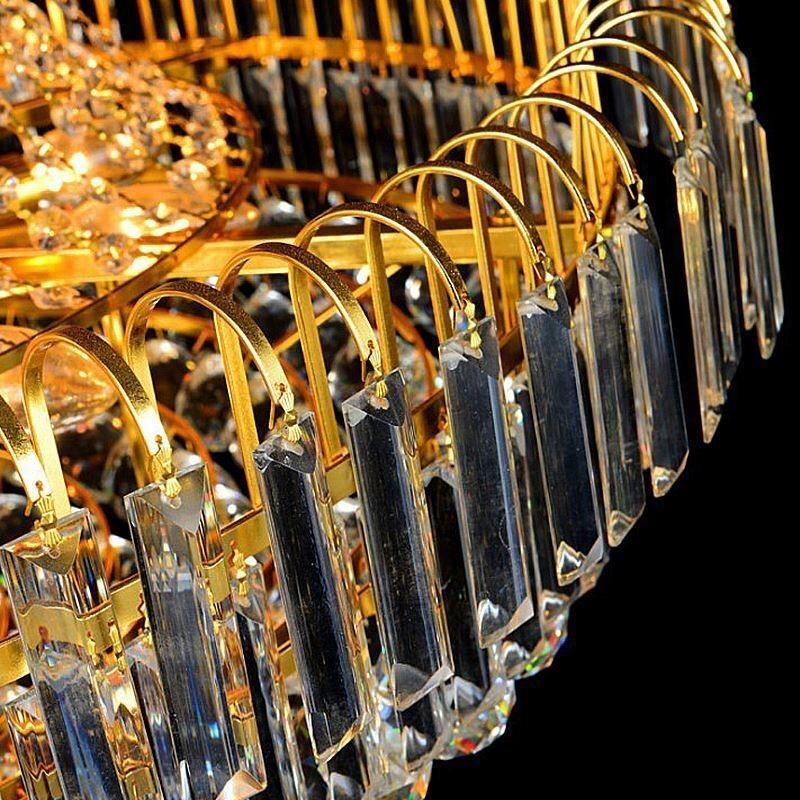 Lampadario a sospensione in cristallo europeo duplex per scala