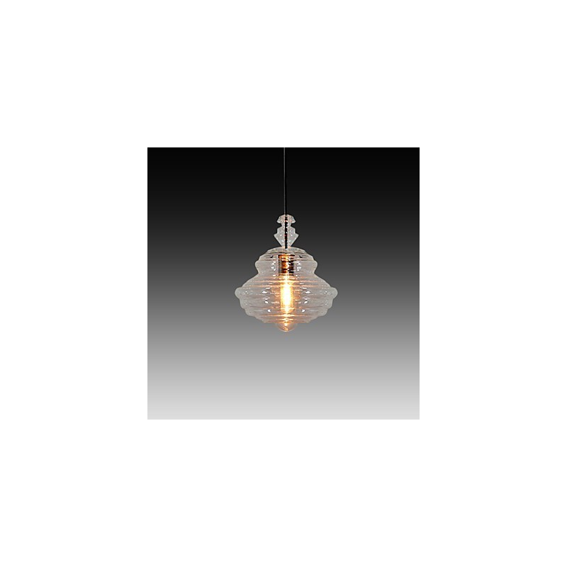 Lampadario a sospensione moderno contemporaneo 1 luce in vetro e metallo