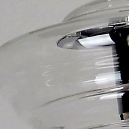Lampadario a sospensione moderno contemporaneo 1 luce in vetro e metallo