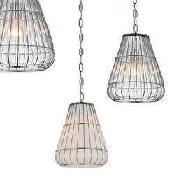 Lampadario a sospensione moderno in vetro trasparente cromato