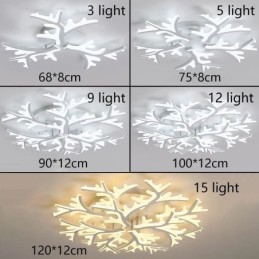 Plafoniera LED moderna a filo con corna di cervo