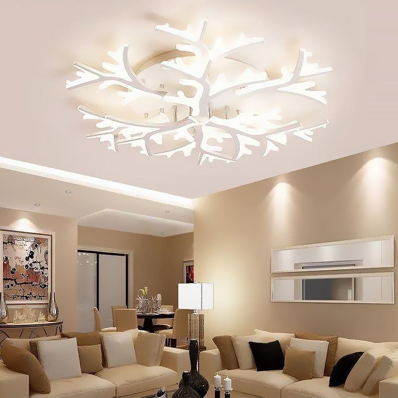 Plafoniera LED moderna a filo con corna di cervo