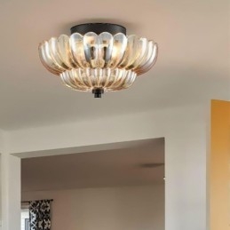 Plafoniera moderna semplice a filo con 3 luci E26/E27 29,5x17,8 cm