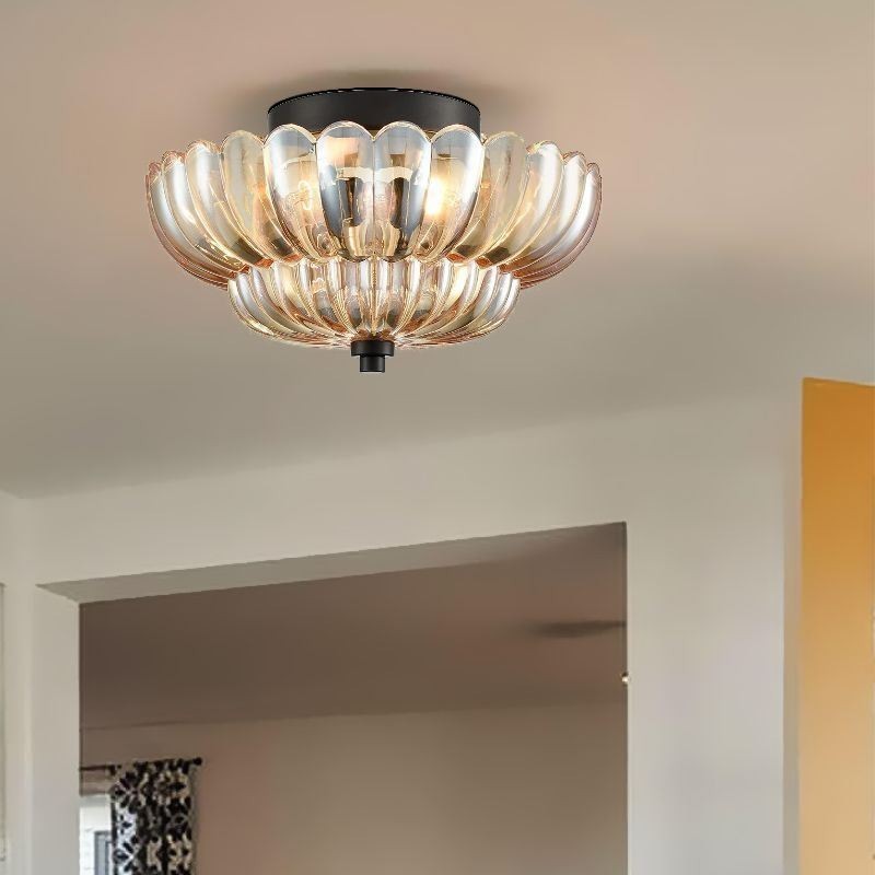 Plafoniera moderna semplice a filo con 3 luci E26/E27 29,5x17,8 cm