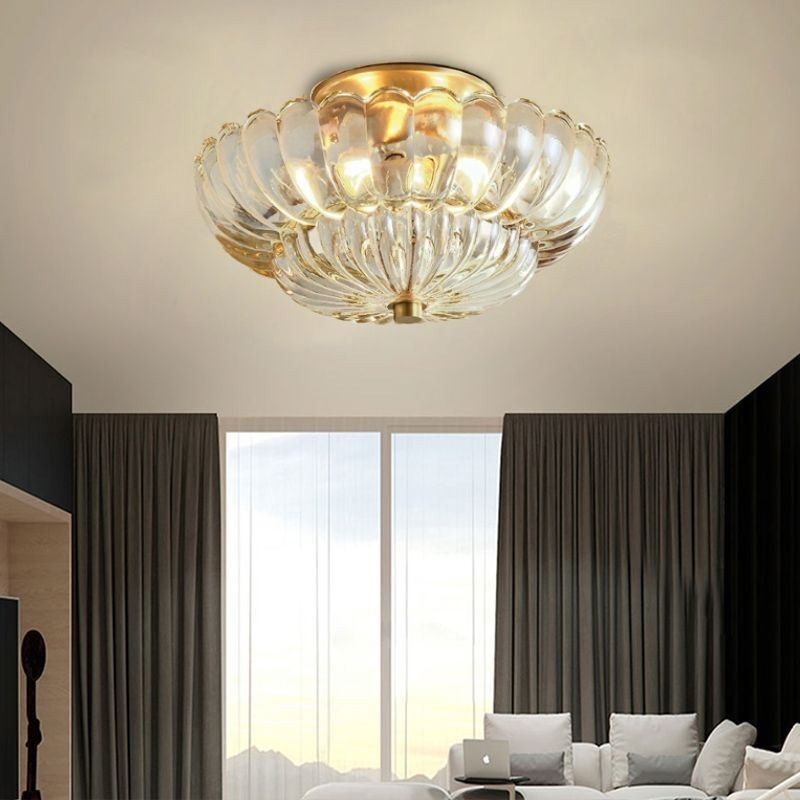 Plafoniera a filo Lotus moderna 3 luci E26/E27 30×15 cm