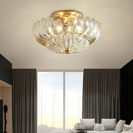 Plafoniera a filo Lotus moderna 3 luci E26/E27 30×15 cm