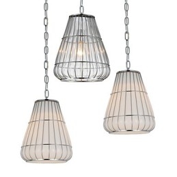 Lampadario a sospensione moderno in vetro trasparente cromato