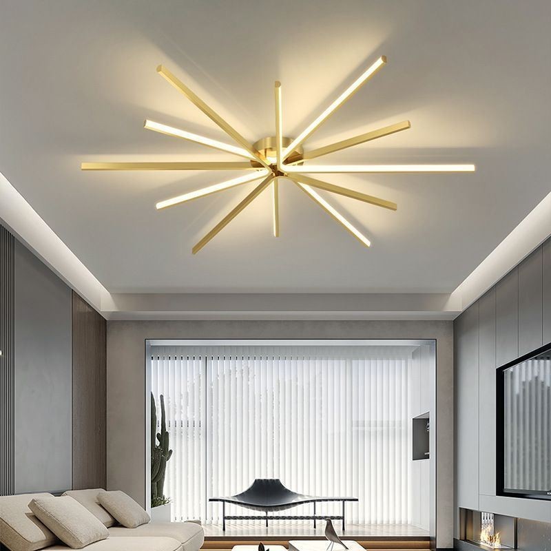 Plafoniera LED da soffitto a filo minimalista a fuochi d'artificio