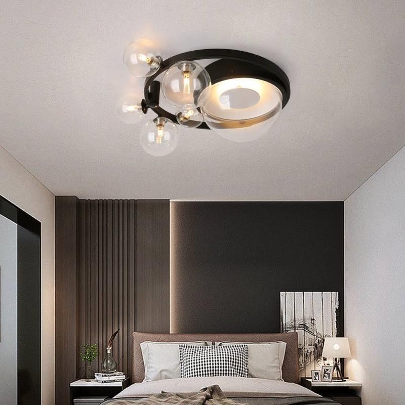 Plafoniera a filo moderna in vetro 5+1 G4+LED 27 W L47 x A19 cm