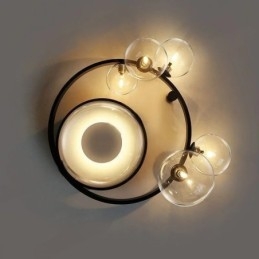Plafoniera a filo moderna in vetro 5+1 G4+LED 27 W L47 x A19 cm