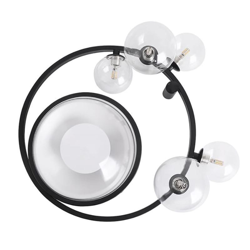 Plafoniera a filo moderna in vetro 5+1 G4+LED 27 W L47 x A19 cm