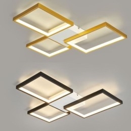 Plafoniera LED quadrata a filo 3 luci dimmerabile con telecomando 60 W