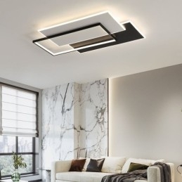 Plafoniera LED a filo quadrata minimalista in acrilico 90×60×6 cm