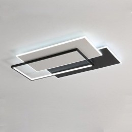 Plafoniera LED a filo quadrata minimalista in acrilico 90×60×6 cm